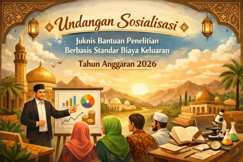 Undangan Sosialisasi Juknis Bantuan Penelitian Berbasis Standar Biaya Keluaran Tahun Anggaran 2026